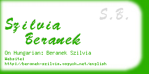 szilvia beranek business card
